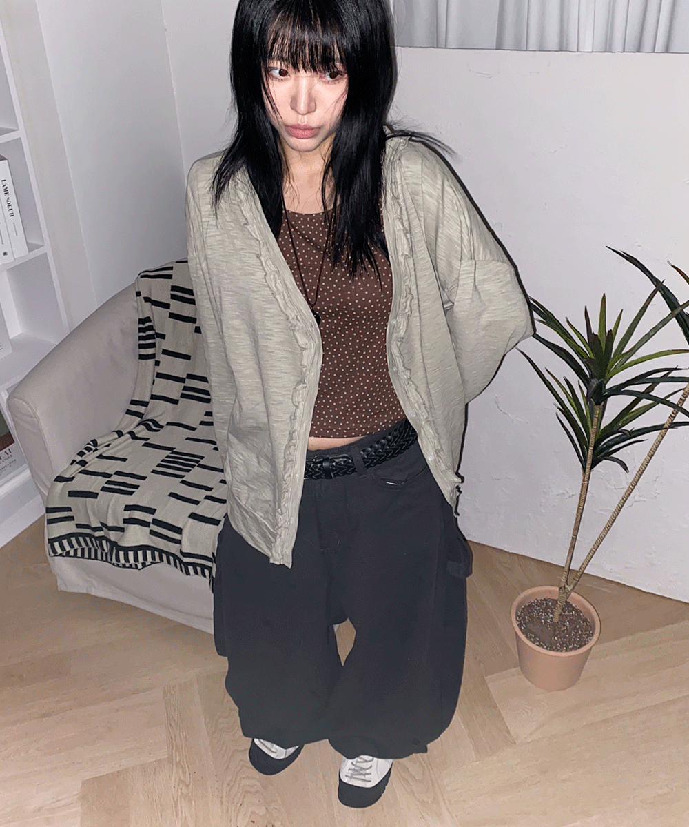 크리디 에반 프릴 러플 가디건 - 3color