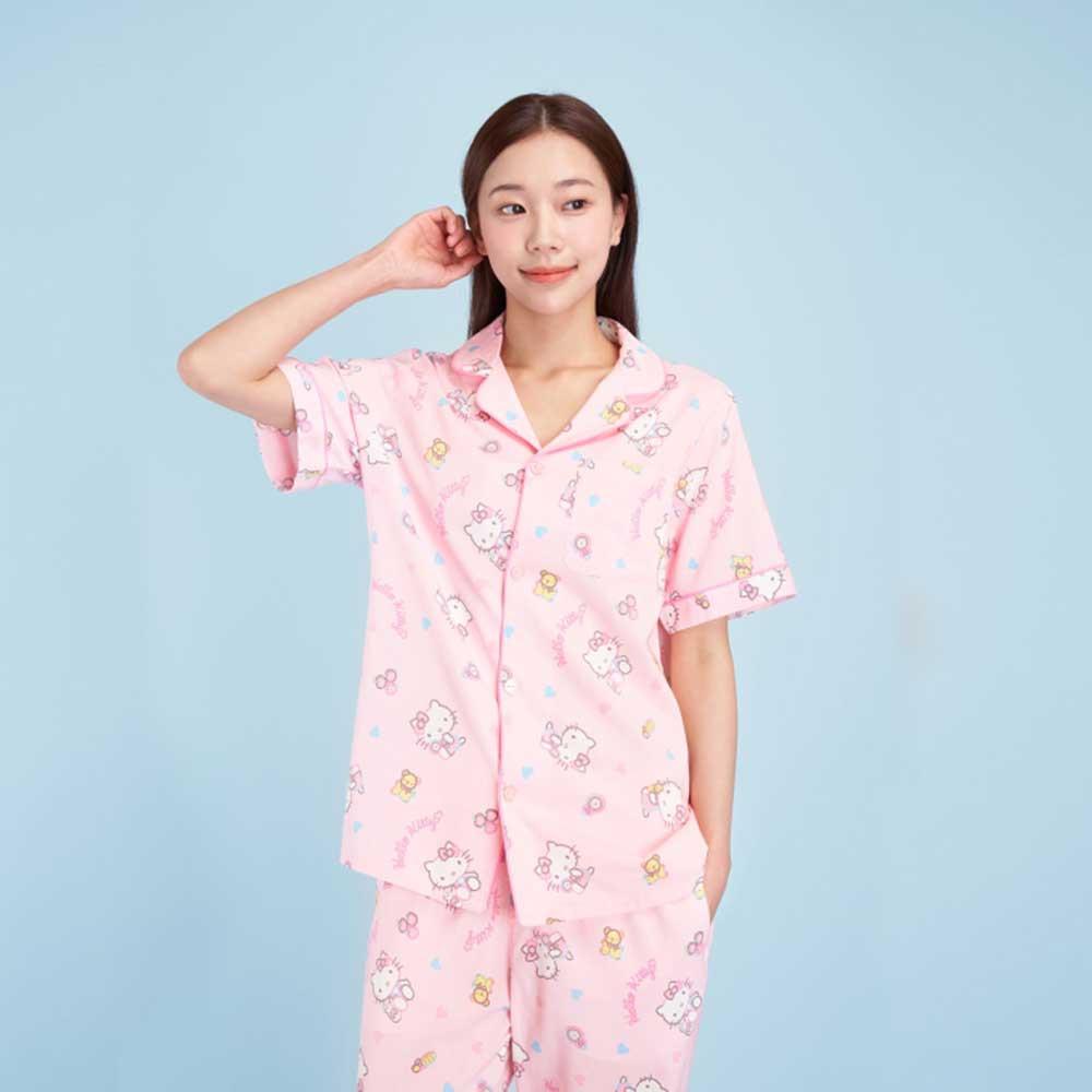 [애니바디] 공용 반소매 파자마 세트 헬로 키티 ANJS24444 7358