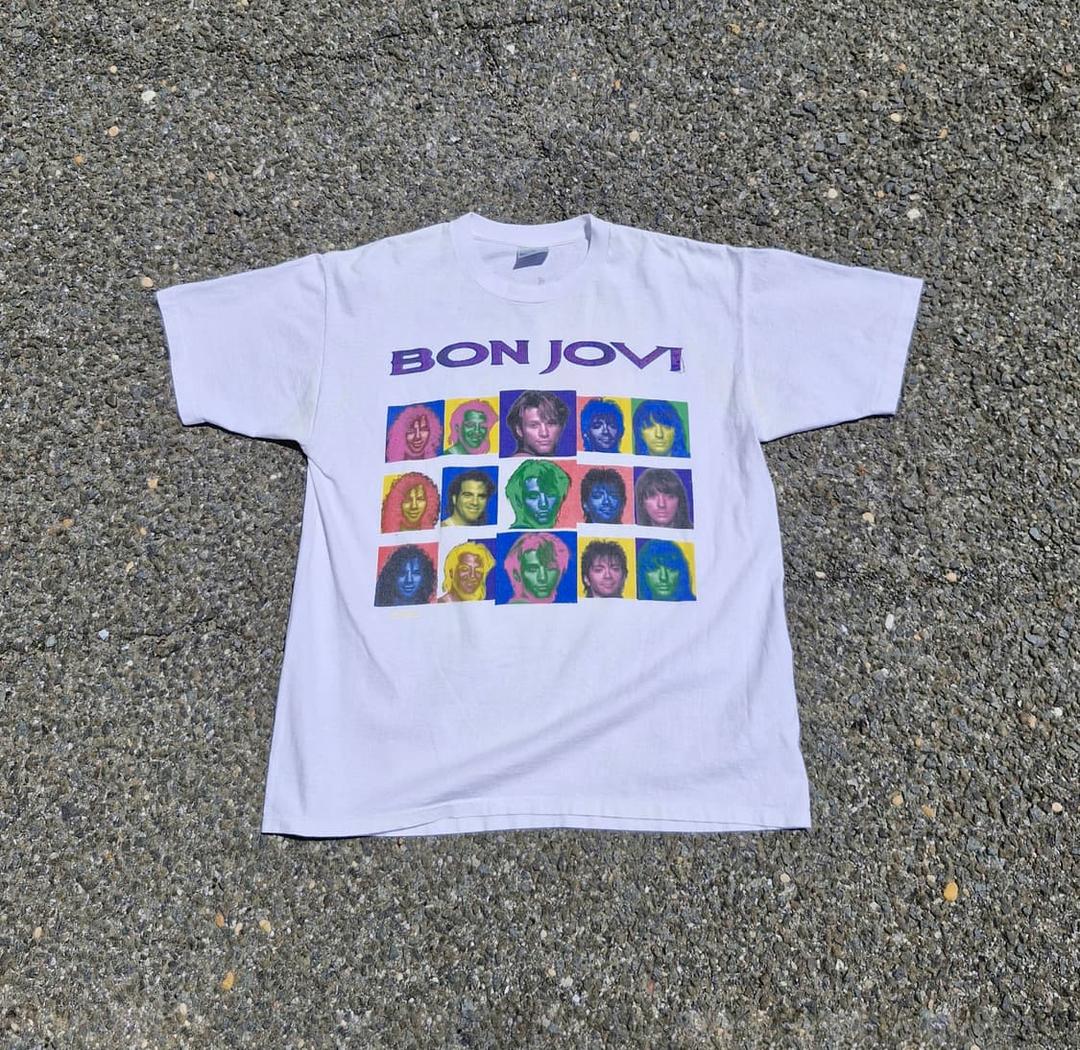 90's 본 조비 아메리카 투어 당시 반팔 티 | 후루츠패밀리