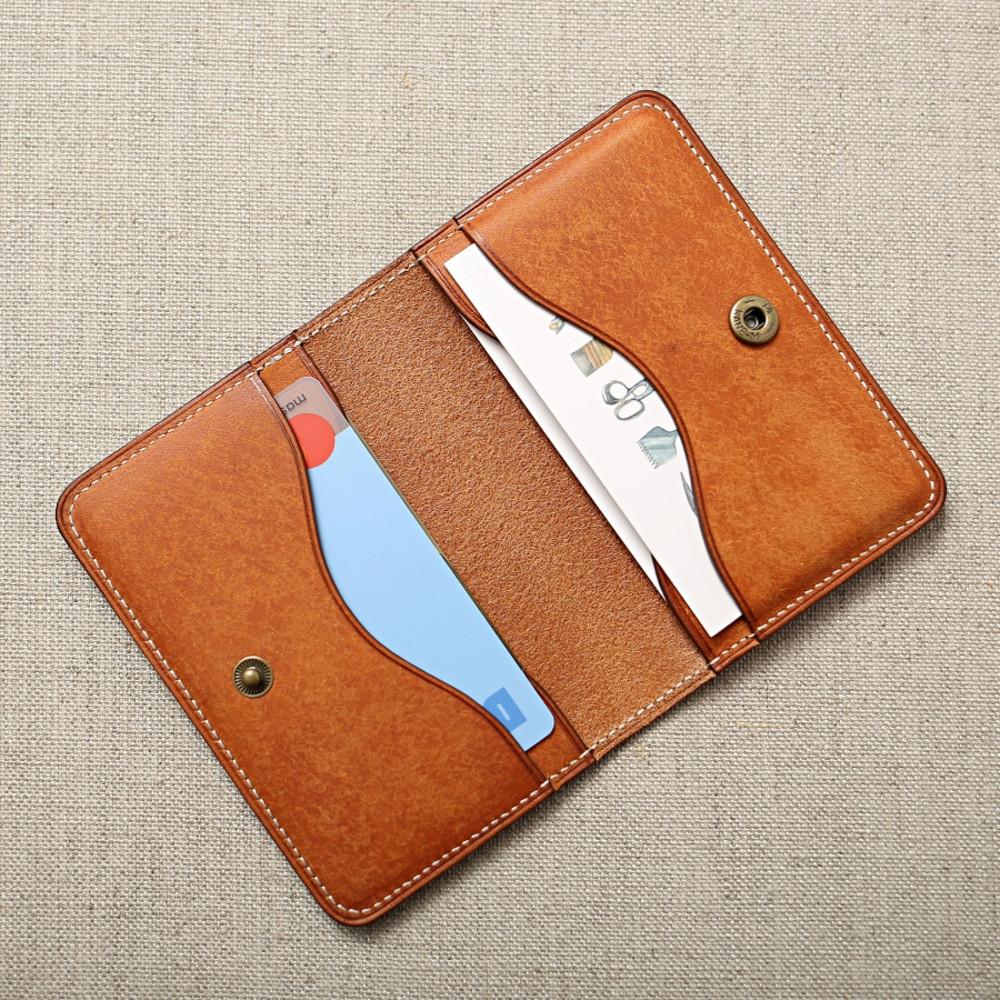 메이커제이 핸드메이드 가죽 심플 카드 지갑