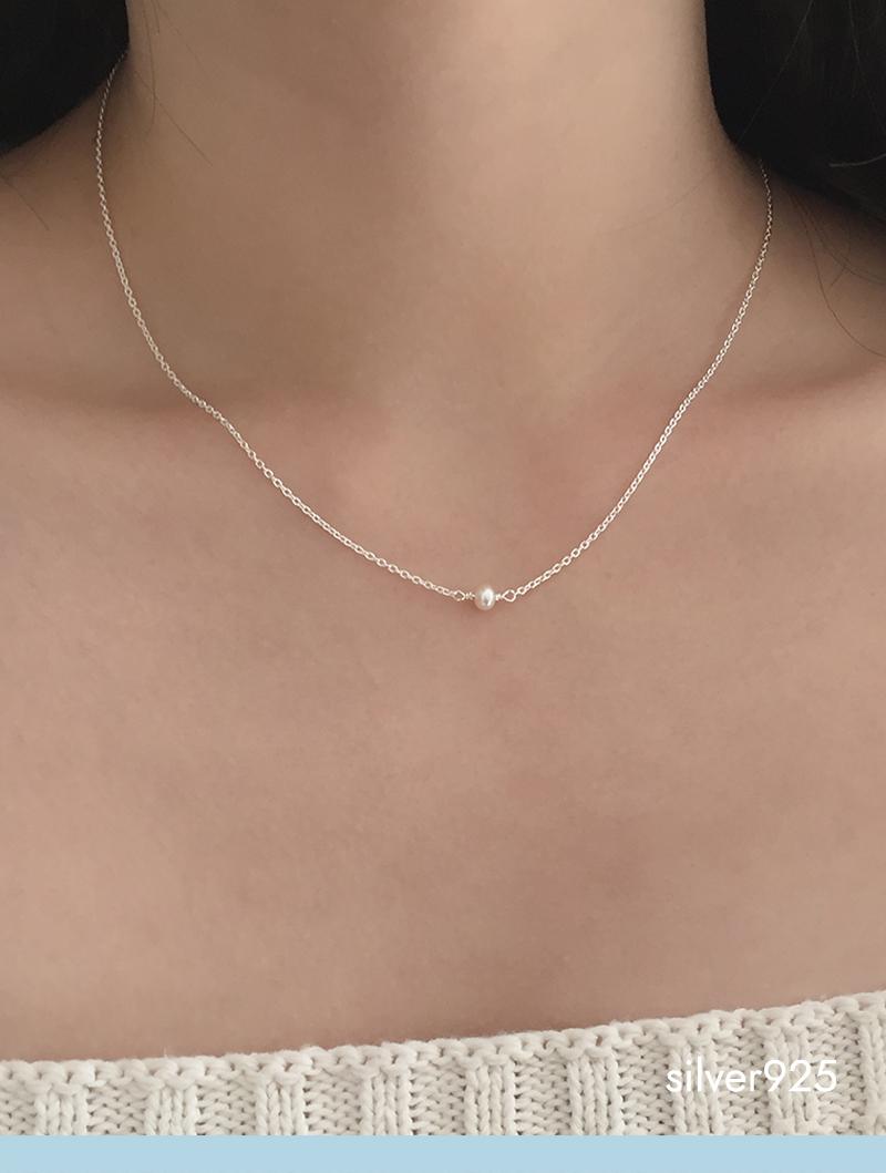 bliss pearl necklace (silver925)