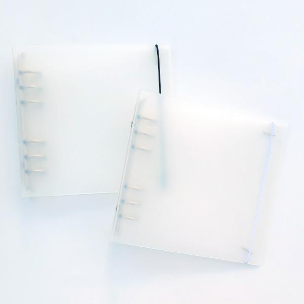 [A6와이드] 스퀘어 바인더 반투명 PP 커버 스티커 보관 네컷바인더