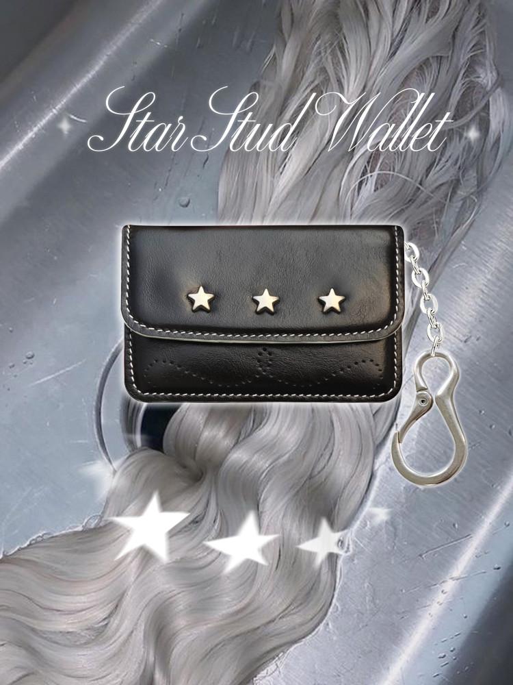 (출고지연) 에포에(ETPOÈT) 스타 스터드 카드지갑 (블랙)