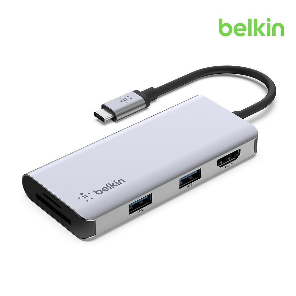 벨킨 5in1 USB C타입 멀티 허브 AVC007bt 아이패드 프로 M2 맥북프로 맥북 에어 노트북 호환