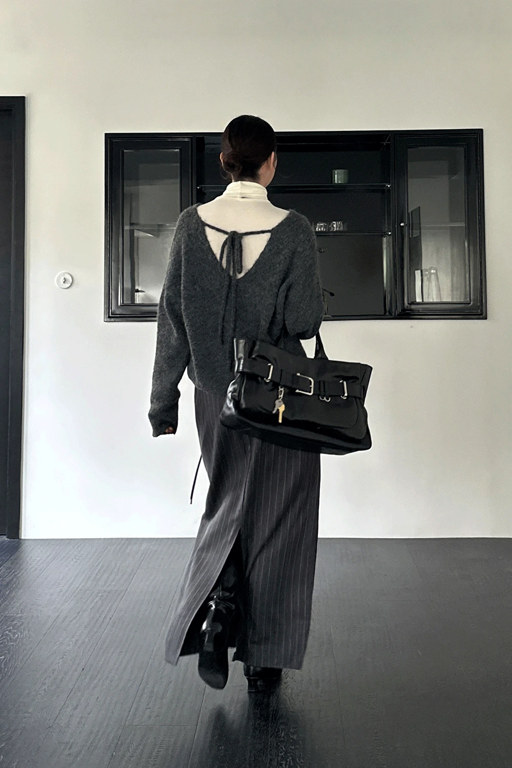 로우 스트라이프 스커트 2 colors