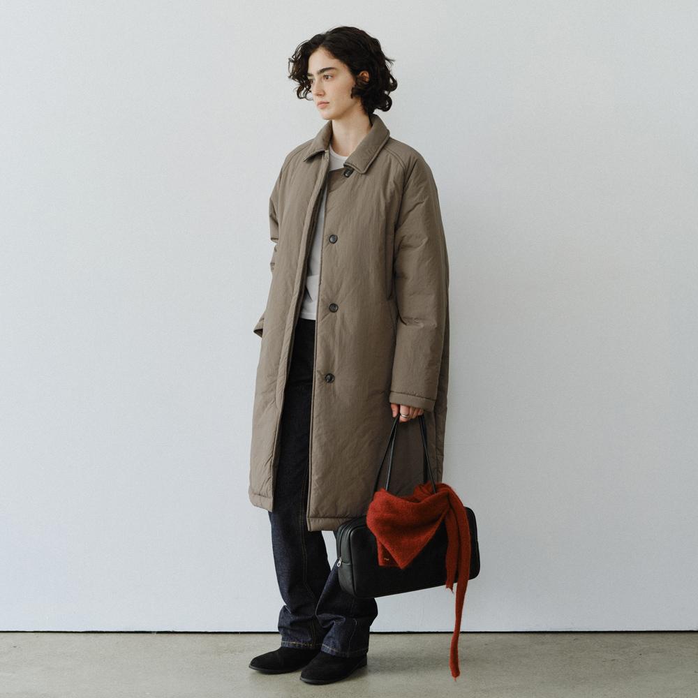 Raglan padded long coat_3colors