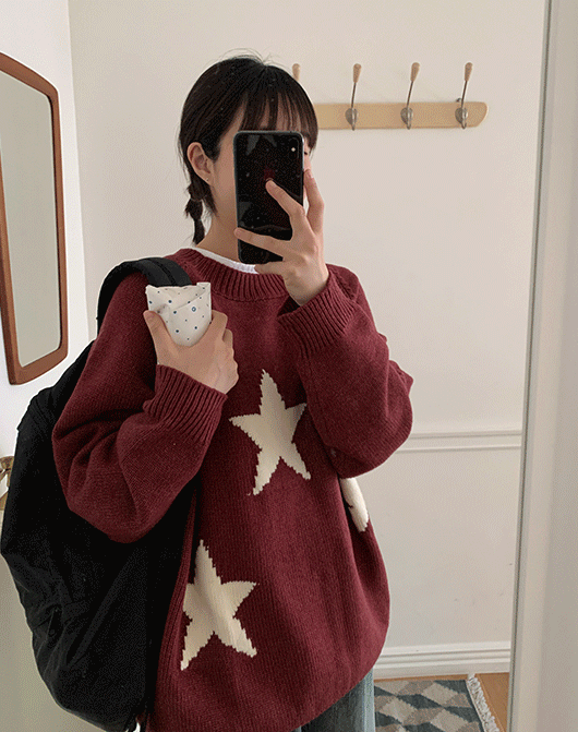 보온드 스타 오버 니트 (2color)