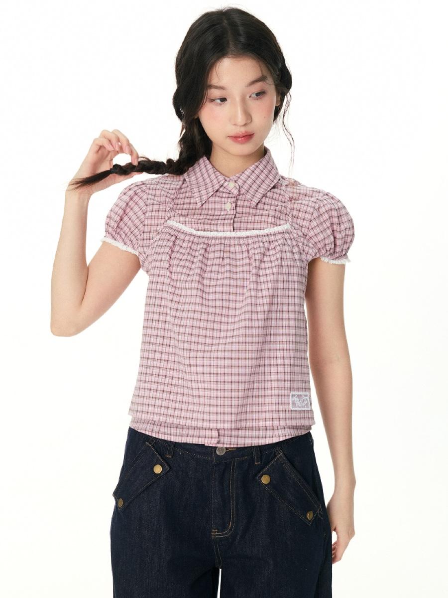 AMWEIRD Girls' Notebook Puff Shirt Two Piece (2color)
