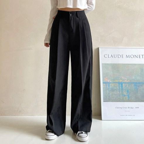 쏘옷 여성용 뒷밴딩 투턱 롱 슬랙스 - 바지 | 쿠팡