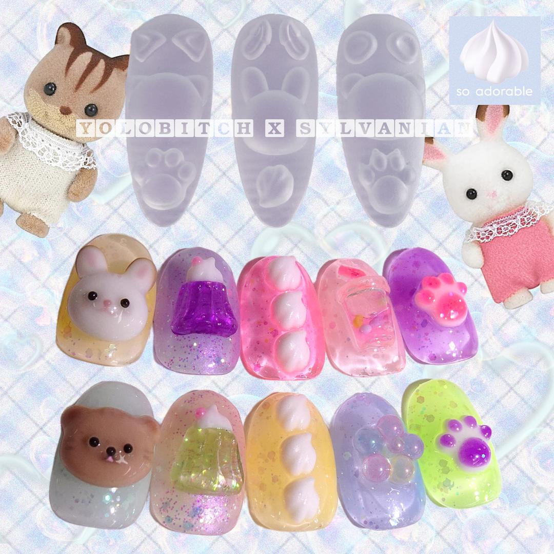 3d Art _ 머랭 생크림 동물의숲 소프트 몰드