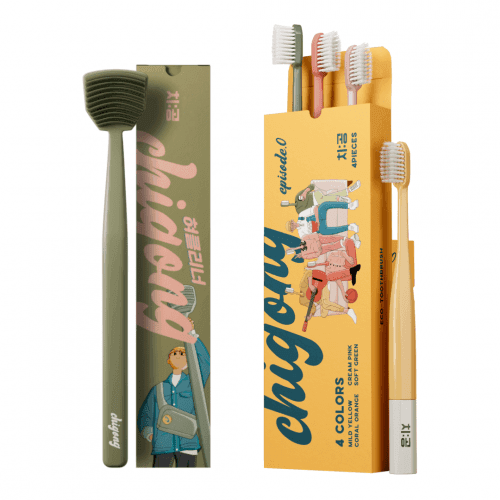 친환경 칫솔 4P + 혀클리너 1P