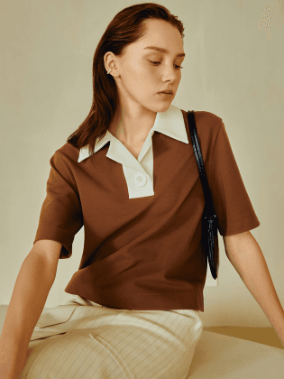 Crop Color Pique Top_CA