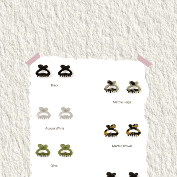 Carry Barrette Small Bee Hair Claw (2SET)
