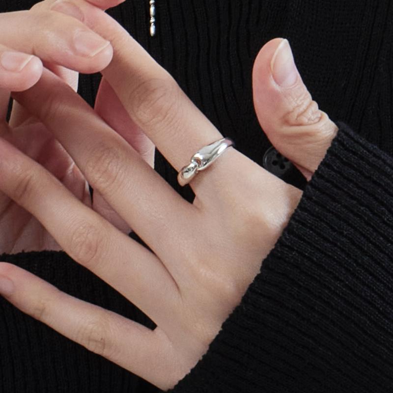 실버 링크 위아몬즈 반지