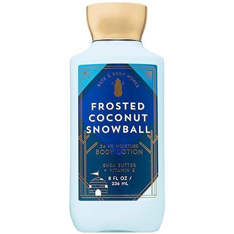 Bath & Body Works FROSTED COCONUT SNOWBALL Super Smooth Body Lotion 8 Fluid Ounce (Packaging Varies)
