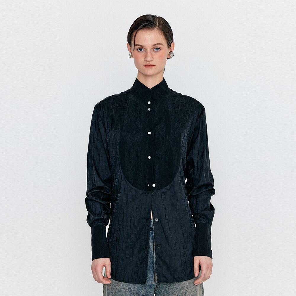 WINNA Bib-front Shirt - Black