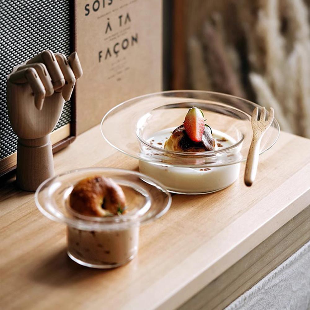 노지카 유리 요거트볼 카페 디저트 접시 빙수 시리얼볼 아이스크림 그릇 2type