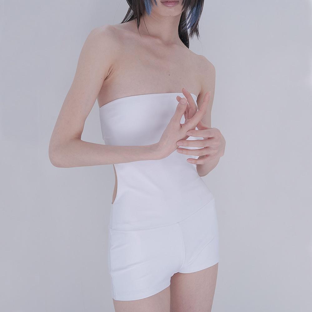 Mini Romper Swimsuit_White