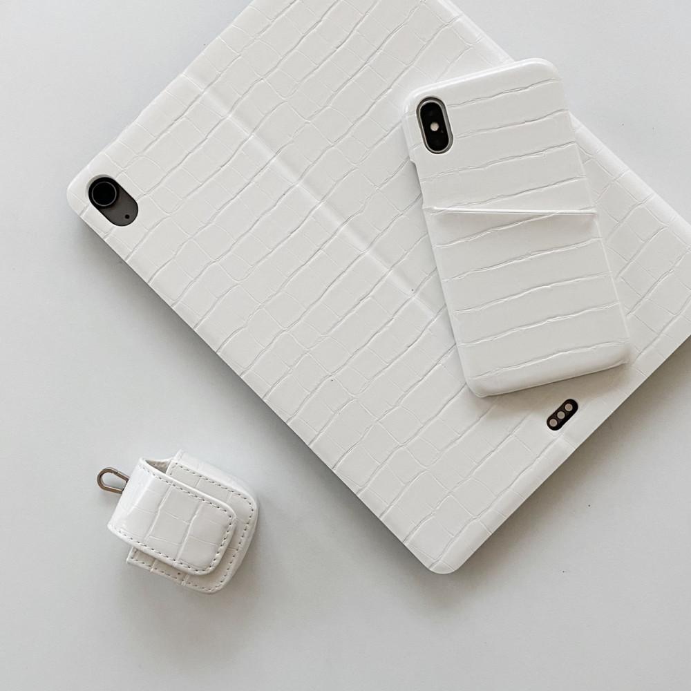 [그린띵스 메이드] 아이패드 악어가죽 비건레더 케이스