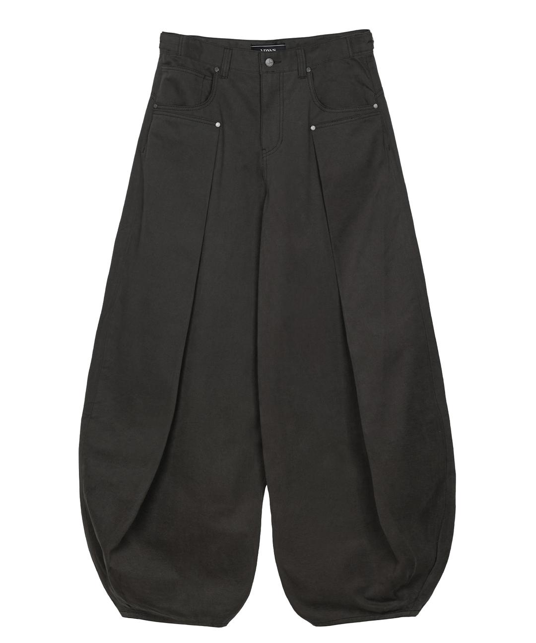 Soft Suede Twill Balloon Pants Charcoal