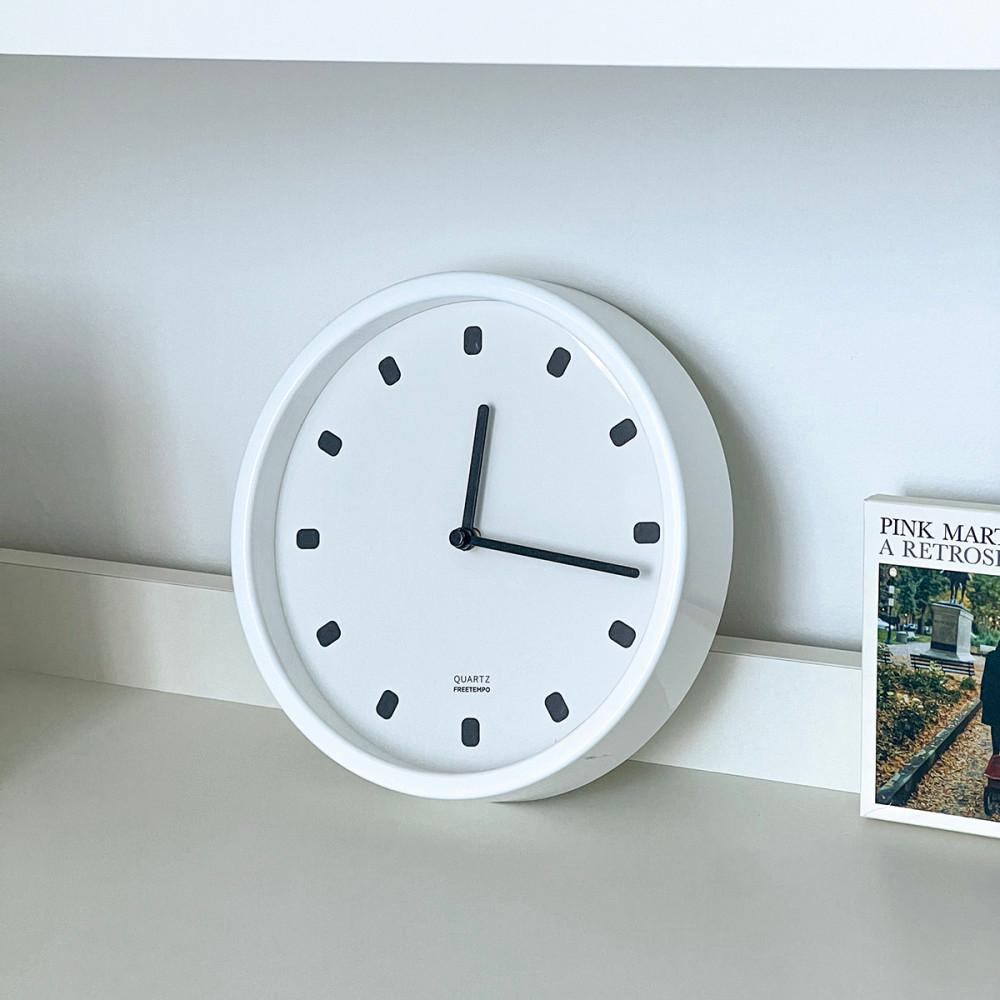 [프리템포] 벨리사 무소음 심플 화이트 모던 거실 유아 아이방 깔끔한 벽시계