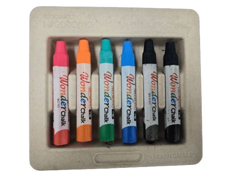 원더쵸크 178 일반칼라 사무용 5색 혼합 6본