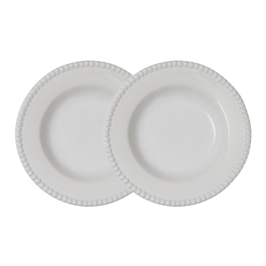 다리아 딥 플레이트 Ø26 cm 2개 세트, Cotton white shiny