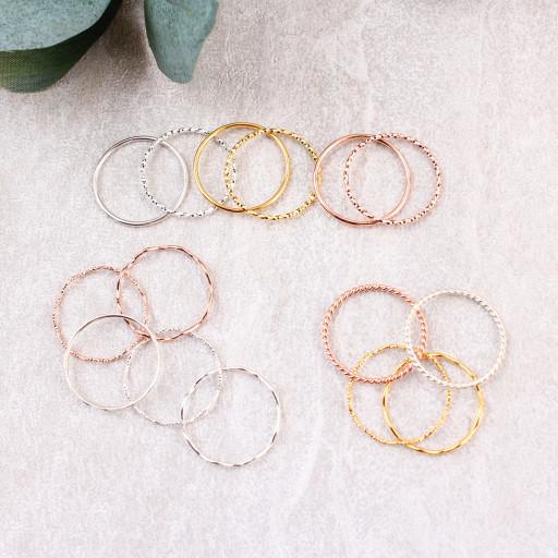 💖파격할인💖Silver925 레이어드링 실반지4종