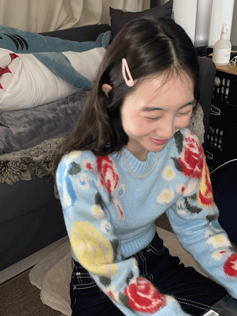 for you flower crop knit