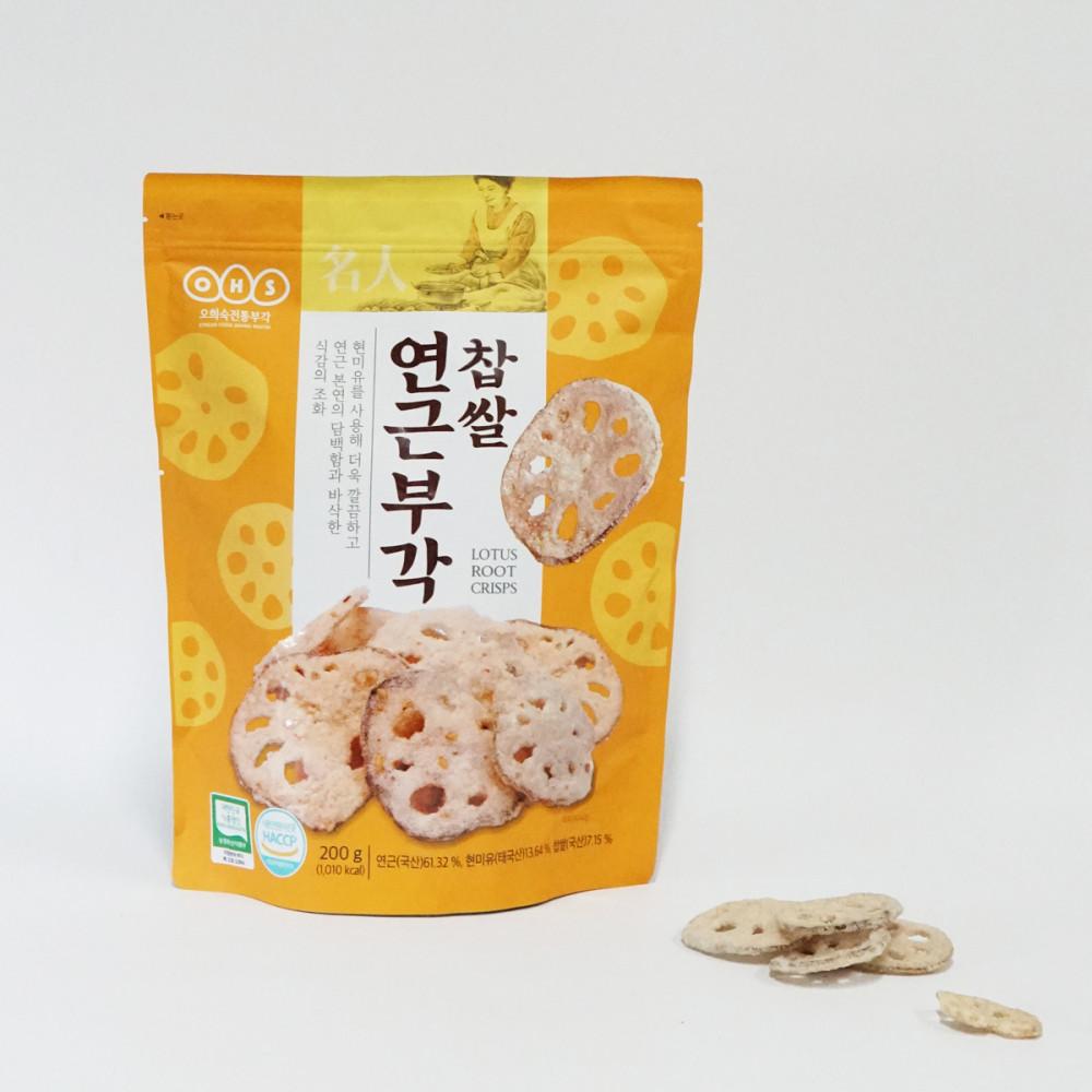 [오희숙 전통부각] 찹쌀연근부각 200g [원산지:국산]