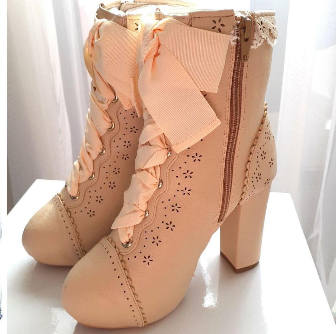 리즈리사 레이스업 부츠 베이지 s size 225 새제품 | 후루츠패밀리