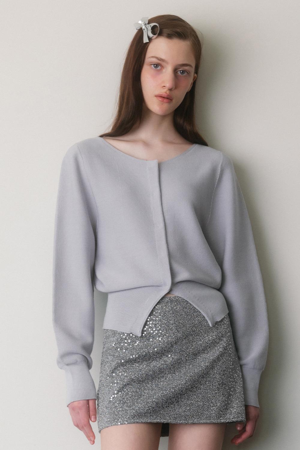 [9/11 예약배송] SNAP WHOLEGARMENT VOLUME KNIT CARDIGAN_TT3W308SG