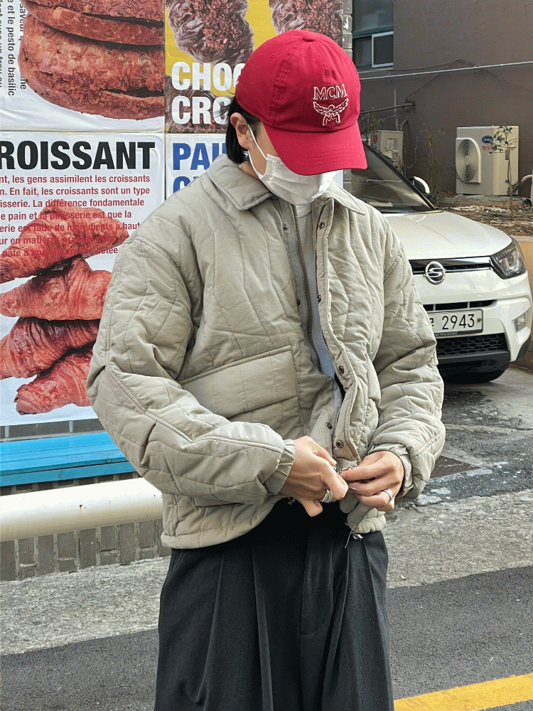 웨이브 퀄팅 패딩 (2 color)