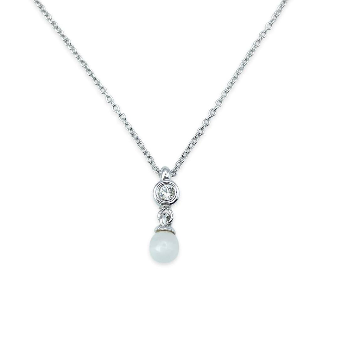 디올 페이크 펄 라인스톤 펜던트 목걸이 | 후루츠패밀리