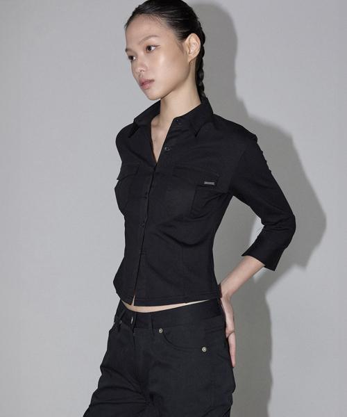 Sleek Pocket Shirt (black)
