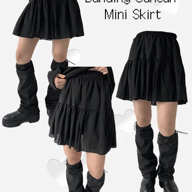 🔥주문폭주🔥 키치 뉴진스 [2COLOR] Y2K 하이틴 밴딩 캉캉 미니 스커트