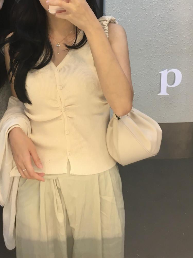 [2color] 코링 핀턱 나시(여름 니트나시)