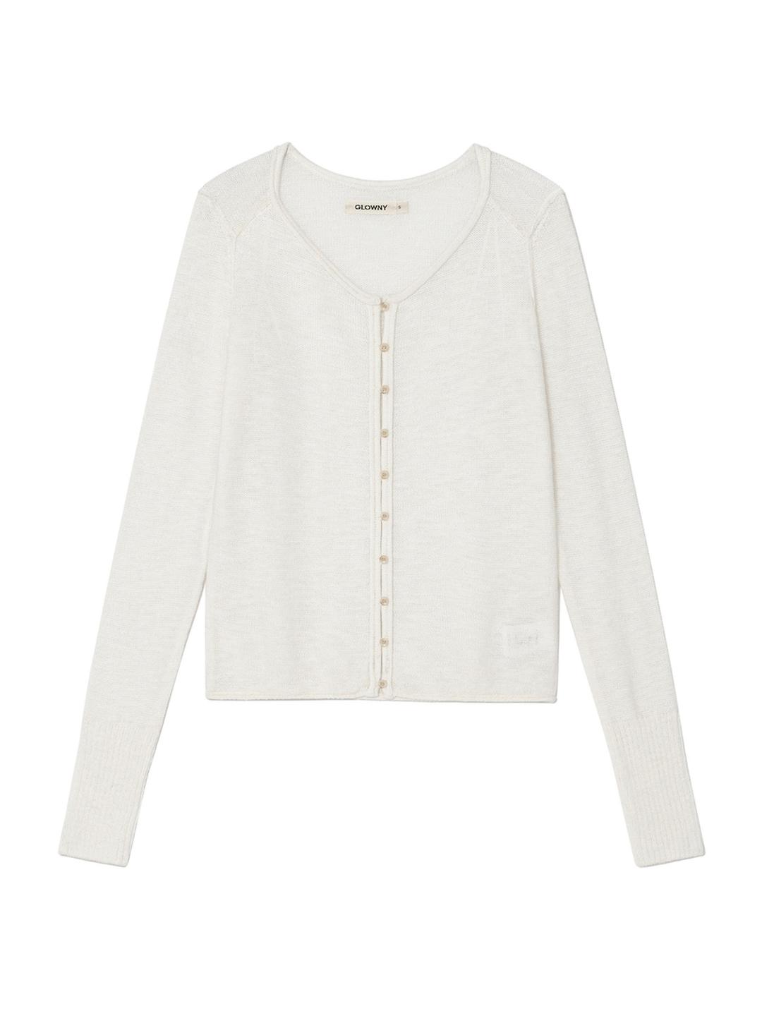 HOUSE BUTTON CARDIGAN (WHITE)