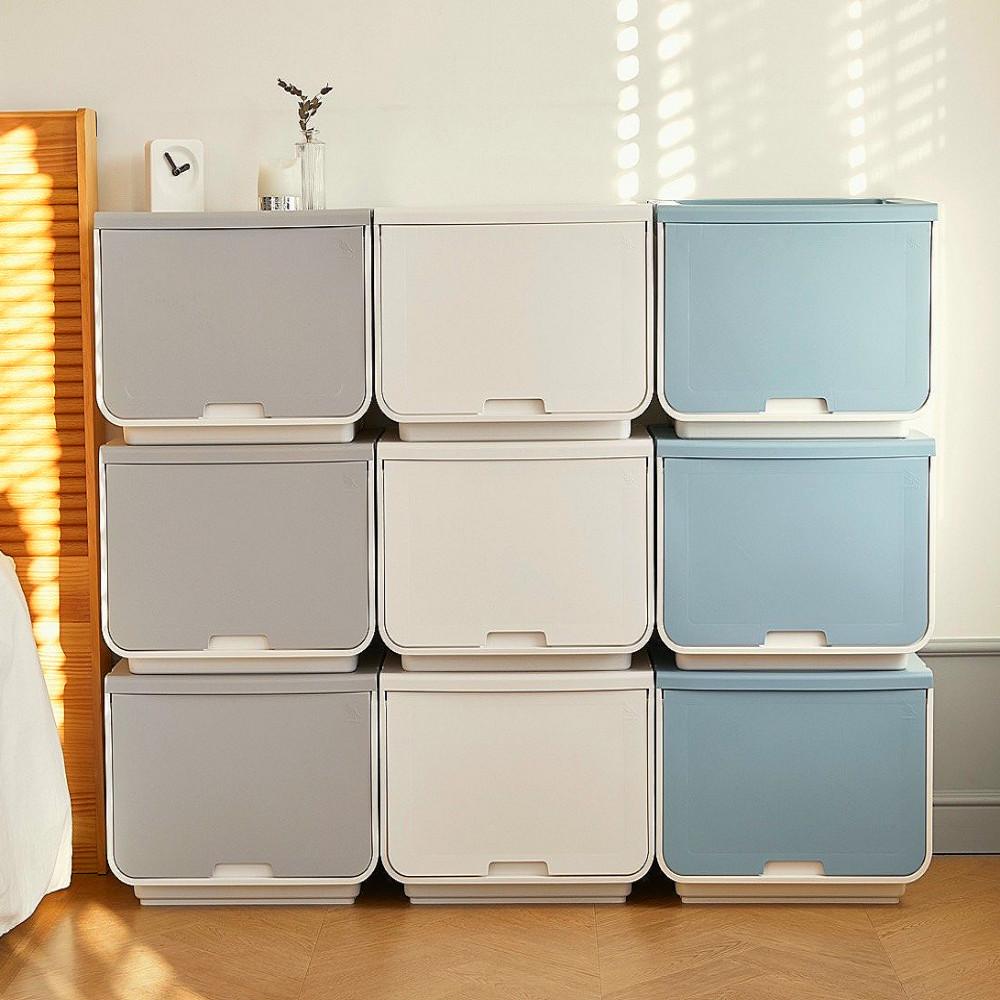 슬라이딩 리빙박스 옷 수납 정리함 아기옷 옷장 펜트리 수납함 중형