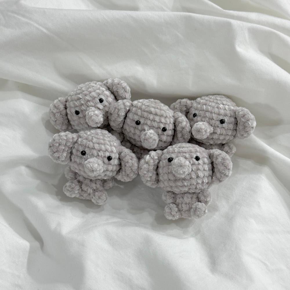 [뿌끼리⋰˚✩] 소원을 들어주는 별똥별 코끼리 뜨개키링