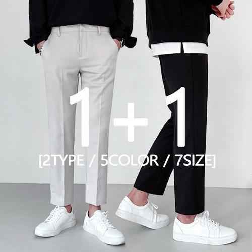 [1+1]  구김방지 스판 데일리용 슬랙스