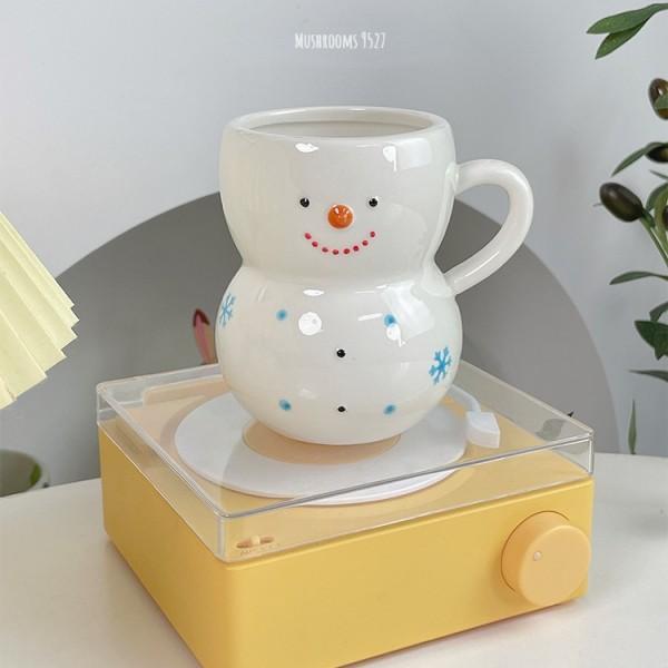 눈사람 세라믹 머그잔