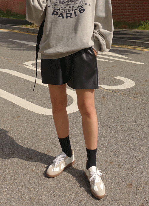 A라인밴딩레더팬츠