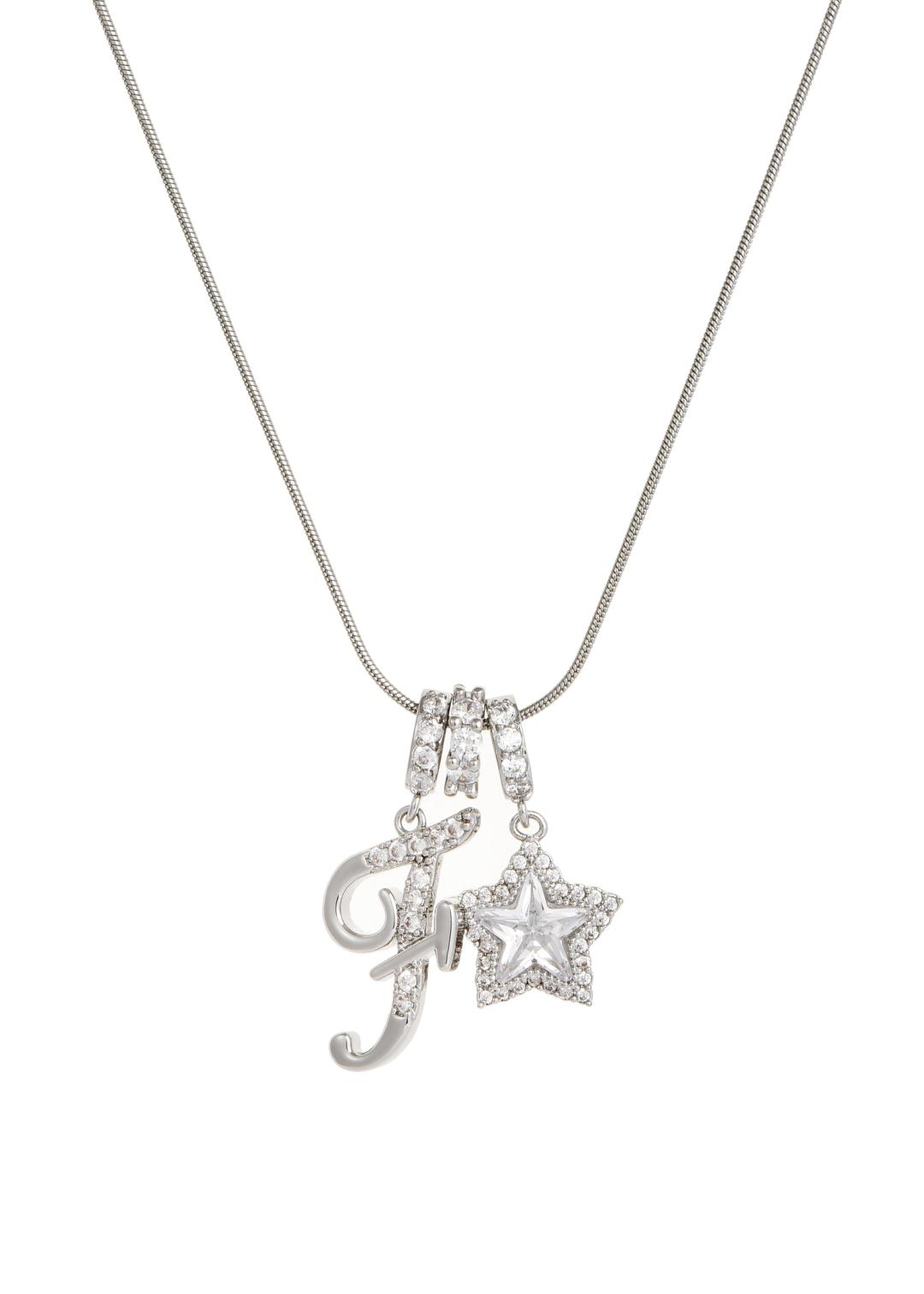 Star Alphabets Silver Necklace