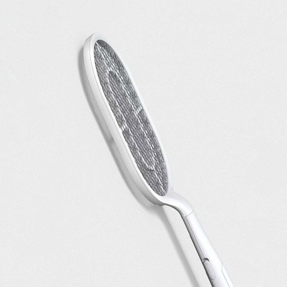 카론슨 새로운 커브드핸들 충전식 전기모기채 전자파리채