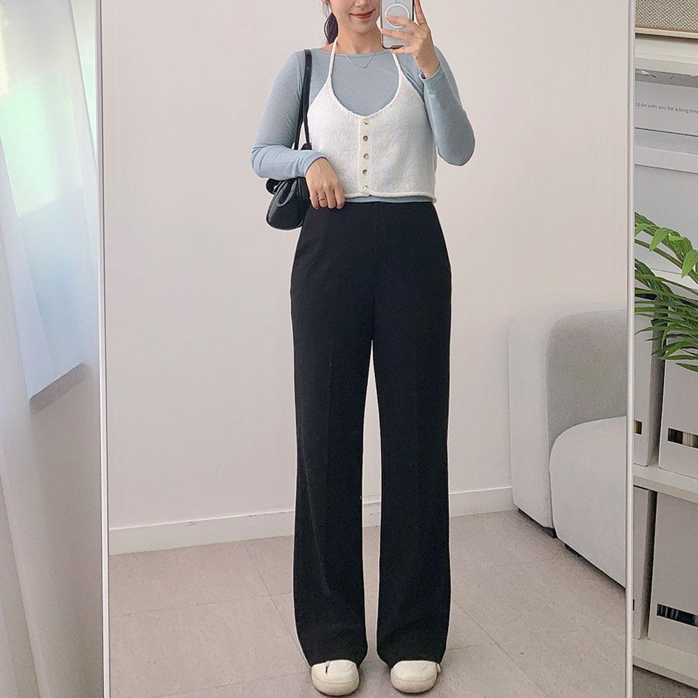 어썸하비 (1000장 돌파) [자체디자인] 어썸메이드 인생 세미 와이드 슬랙스 A0336