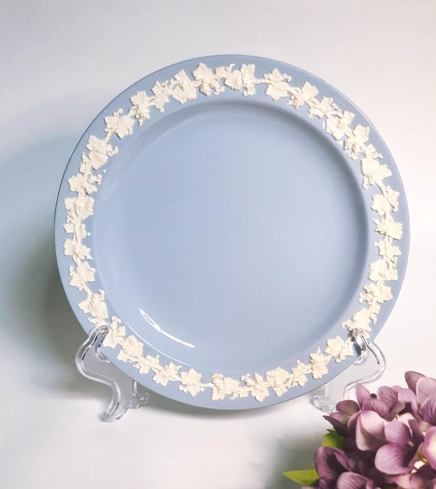 빈티지 웨지우드 퀸즈웨어 크림온라벤더 플레인 디너 접시