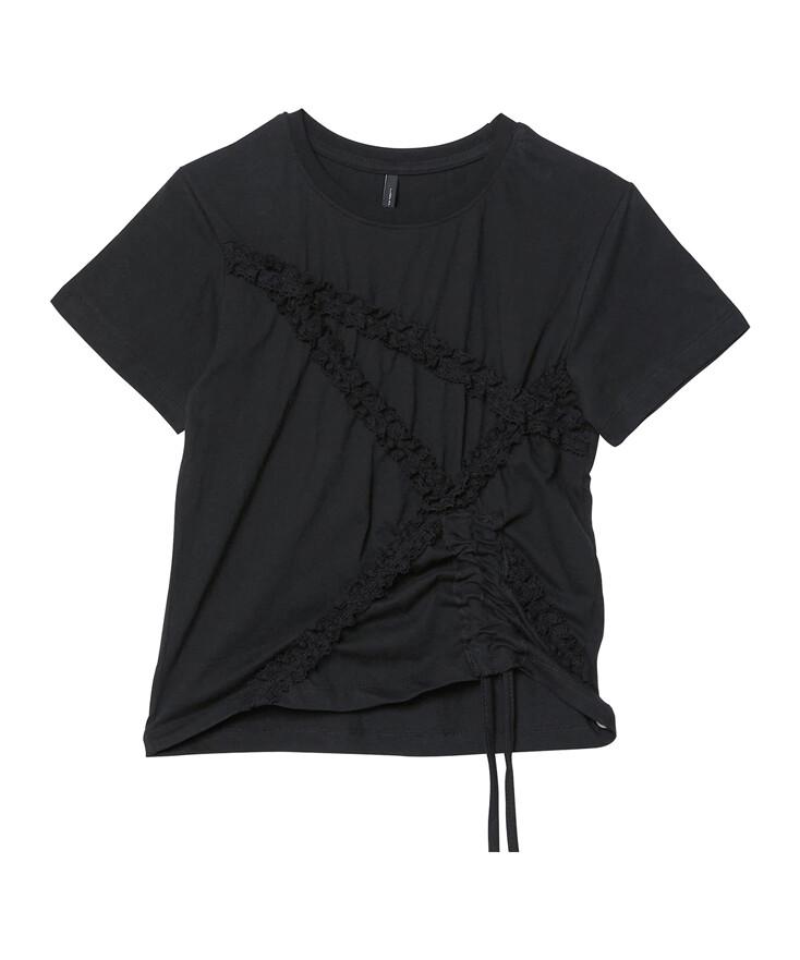 Diagonal Strap T-shirt (FL-121_Black)