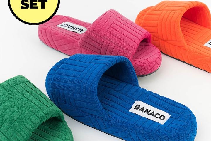 1+1 비비드 테리 룸슬리퍼 여름 컬러 실내화