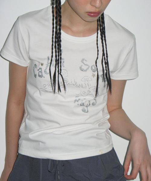 타입서비스(TYPESERVICE)  Catch Embroidery T-Shirt [Off White] - 사이즈 & 후기 | 무신사
